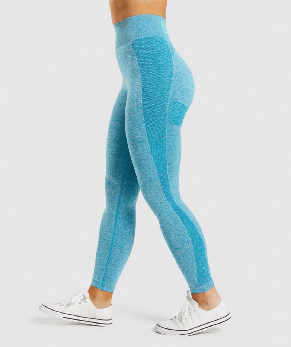 Legginsy Damskie Gymshark Flex High Waisted Niebieskie | PL 2287NWY